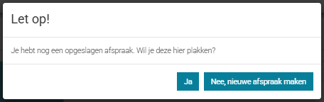 Afspraak plakken