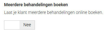 meerdere behandelingen boeken
