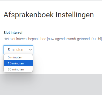 slot interval vnext