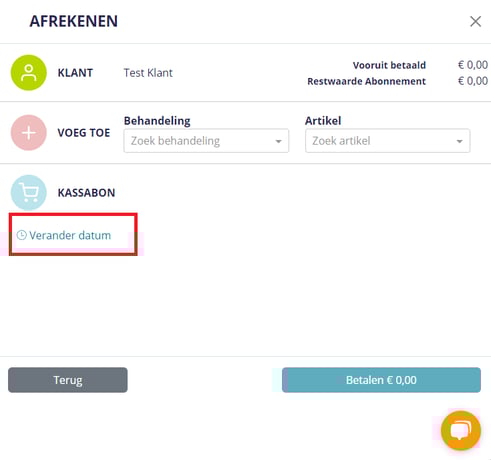 verander datum vnext